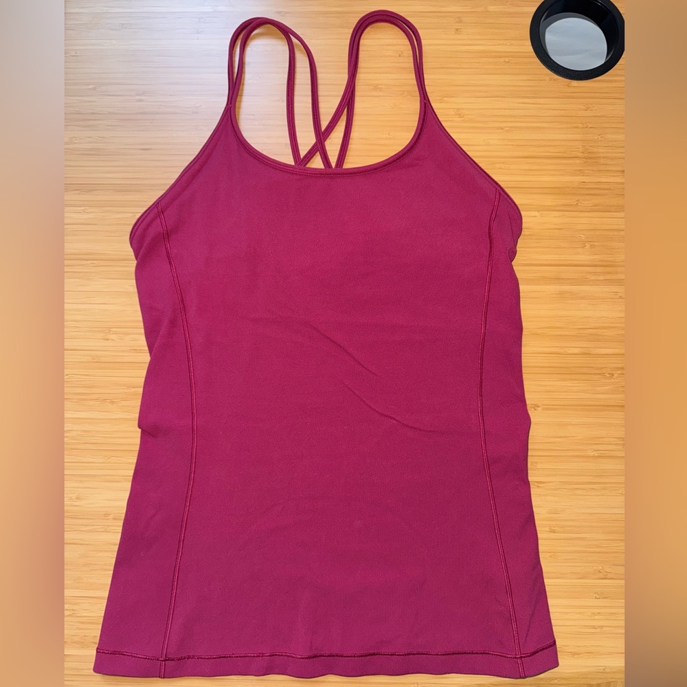 EUC lululemon Free To Be tank top Nulu size 6, red